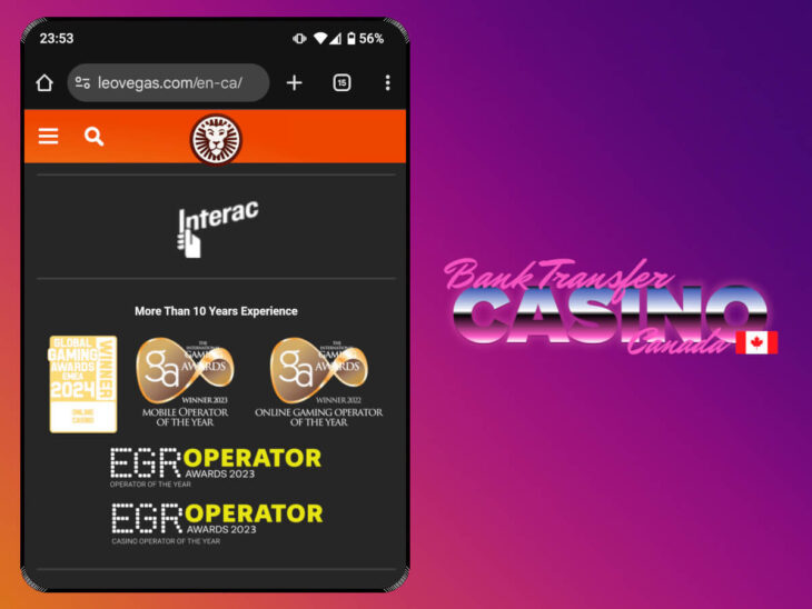 Online casino bank transfer deposit - LeoVegas