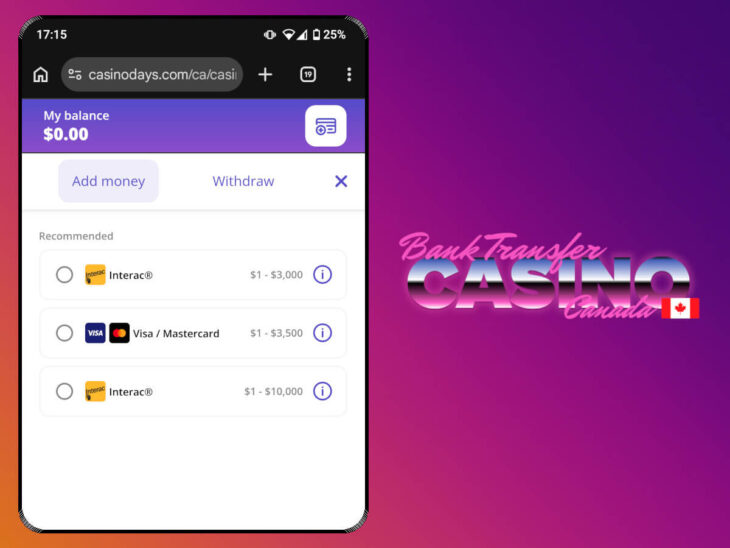 Top casino that accepts Interac - CasinoDays