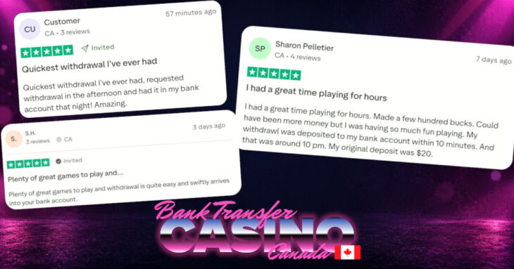 Instant bank transfer casino withdrawal reviews